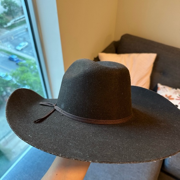 Cavender's 2X Ranch Collection Dark Brown Wool Felt Cowboy Hat - Picture 2 of 5
